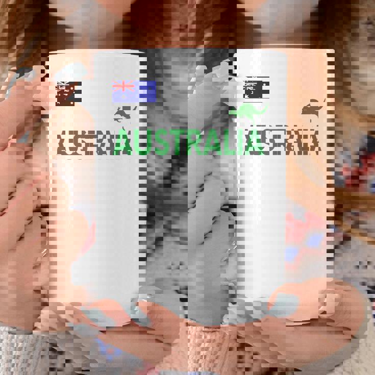 オーストラリア 国旗 カンガルー サッカー ラグビー フットボール 水泳 応援 コーヒーマグ 面白い贈り物