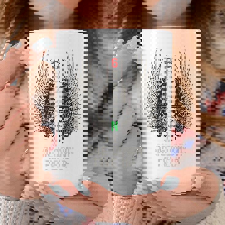 オートバイのギアシフト 1 ダウン 5 アップ バイカー スカル 背面 コーヒーマグ 面白い贈り物