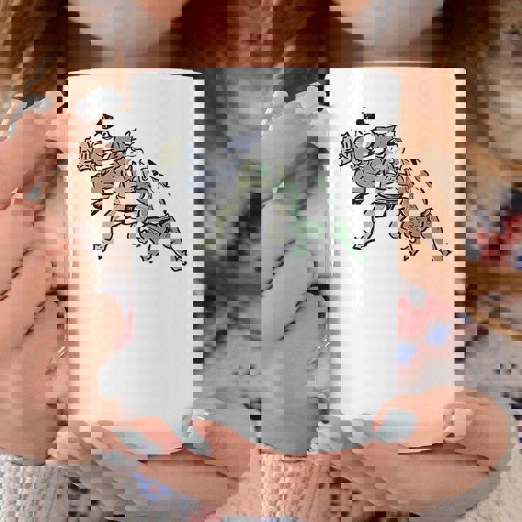 カエル 相撲 伝統 浮世絵 のようなカエルイラスト かわいい 渋かっこいい ワンポイント コーヒーマグ 面白い贈り物