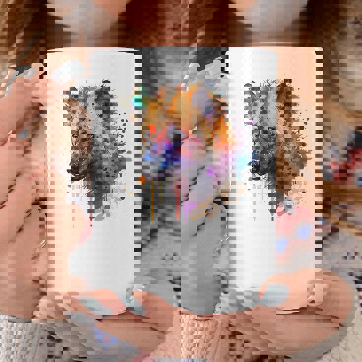 カラフルなハイエナプレデター 水彩画携帯電話ケース コーヒーマグ 面白い贈り物