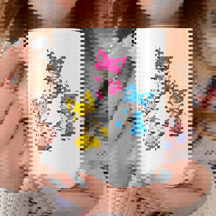 カワイイ・パンセクシュアル・プライド・フォックス 長袖tシャツ コーヒーマグ 面白い贈り物