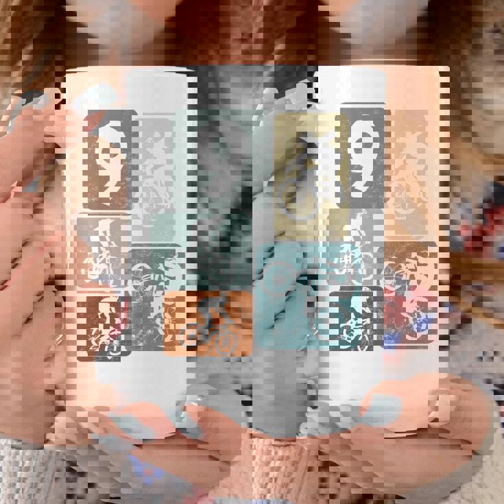 キッズ 9歳の男の子サイクリスト9歳の誕生日バイクマウンテンバイク コーヒーマグ 面白い贈り物