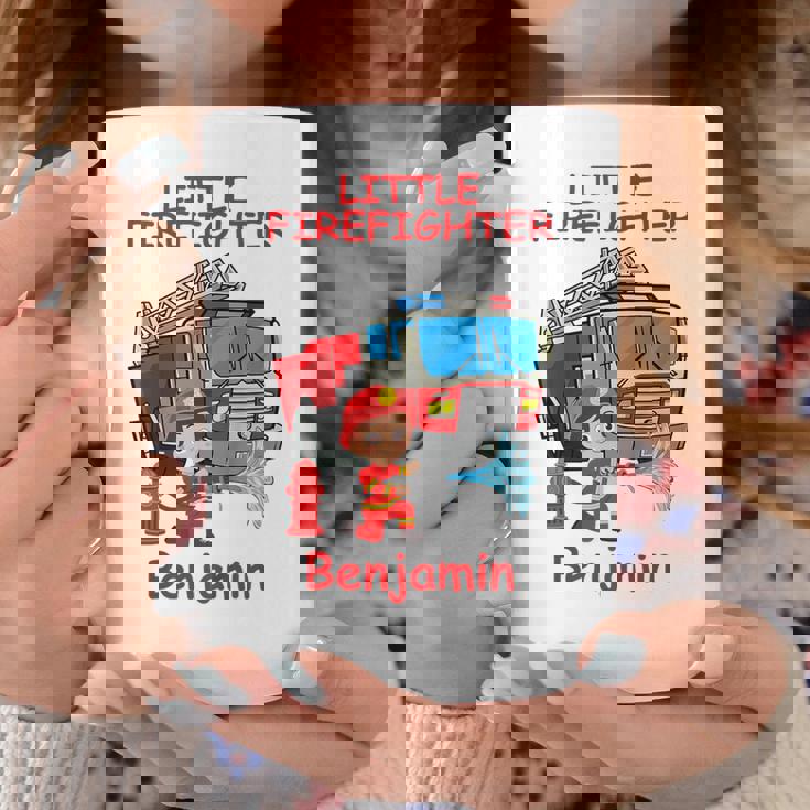 キッズ 消防署の消防車 小さな消防士ベンジャミン コーヒーマグ 面白い贈り物