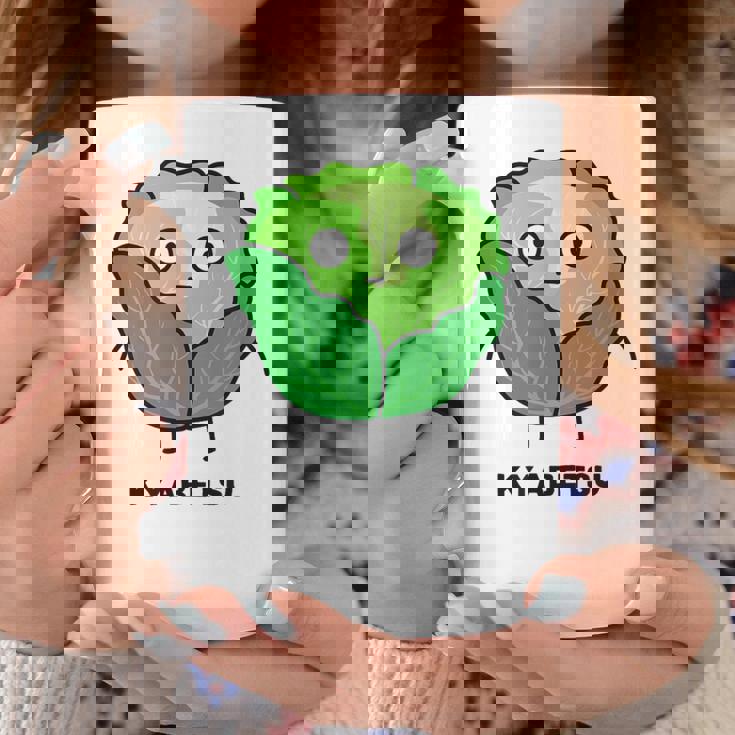 キャベツ 顔 イラスト かわいい おもしろ 面白い 簡単 シンプル ゆるい 野菜 コーヒーマグ 面白い贈り物