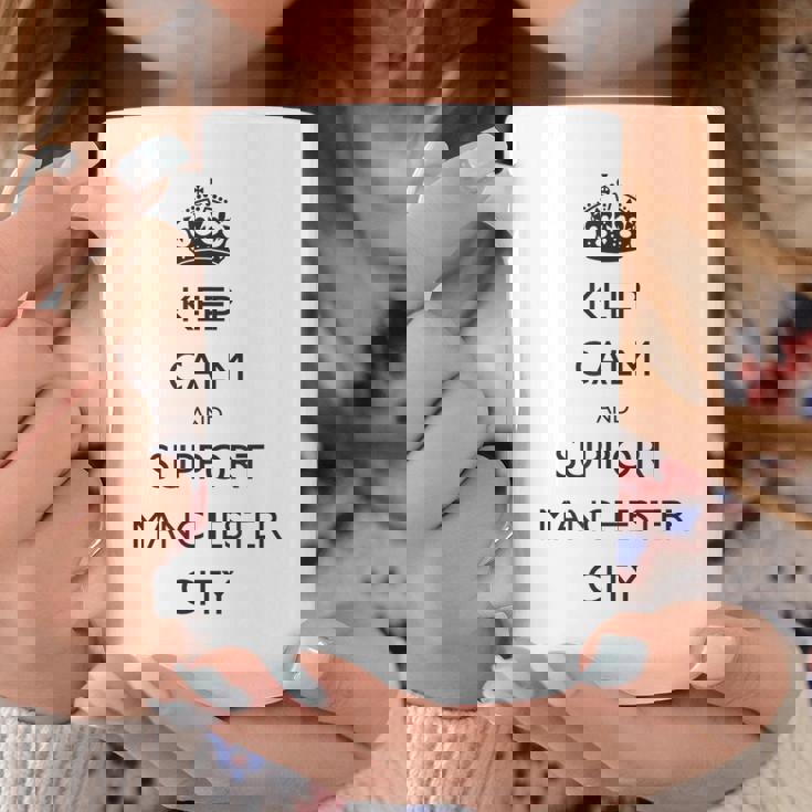 キープ・カーム、マンチェスター・シティ コーヒーマグ 面白い贈り物