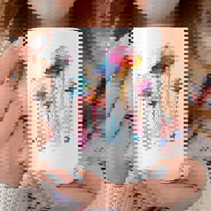 クラゲ 幾何学 動物 カラフル 抽象 アート クラゲ コーヒーマグ 面白い贈り物