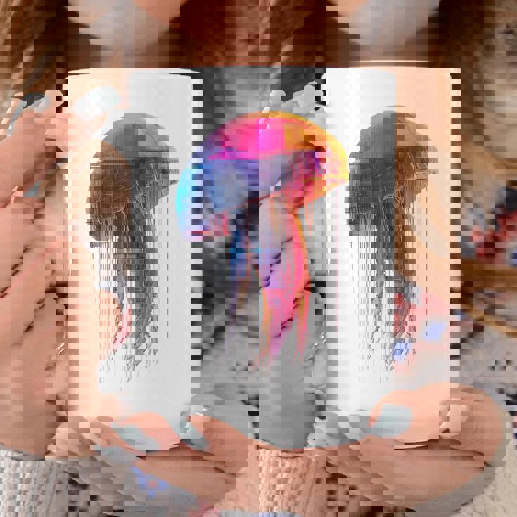 クラゲ 幾何学模様 動物 抽象 カラフル アート クラゲ コーヒーマグ 面白い贈り物