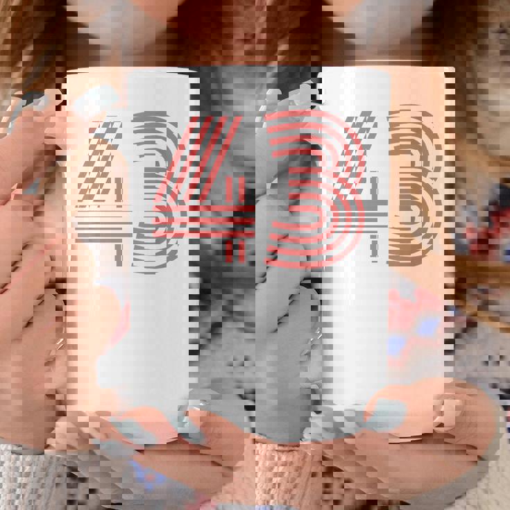 クールなレトロなレタリングジャージ、背番号43 Fourtythree コーヒーマグ 面白い贈り物