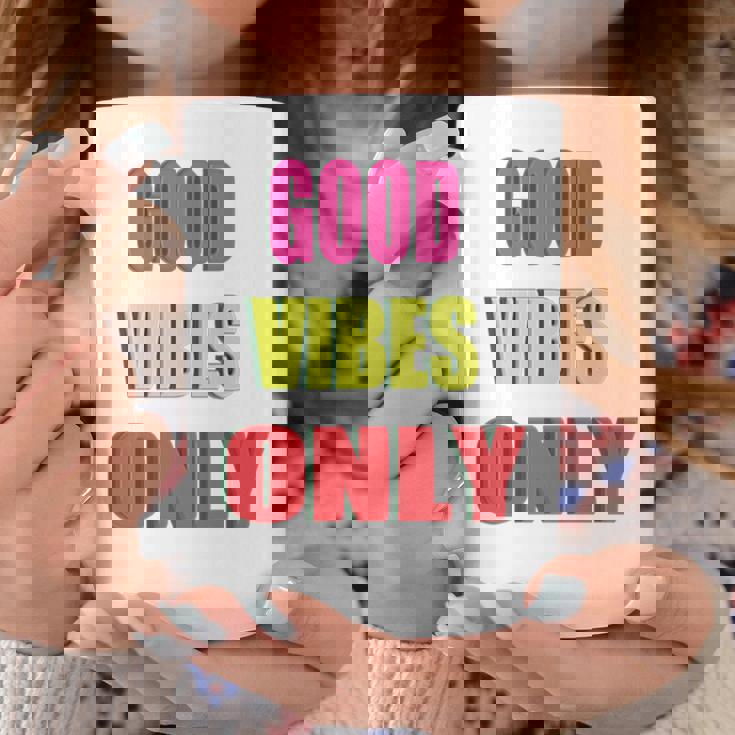 グッド・バイブス・オンリー 長袖tシャツ コーヒーマグ 面白い贈り物