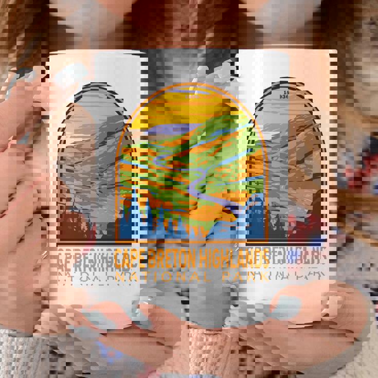 ケープブレトンハイランズ国立公園 カナダヴィンテージエンブレム 長袖tシャツ コーヒーマグ 面白い贈り物