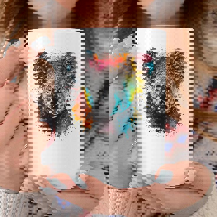 コアラ アートワーク カラフル アートアニマル コアラ コーヒーマグ 面白い贈り物