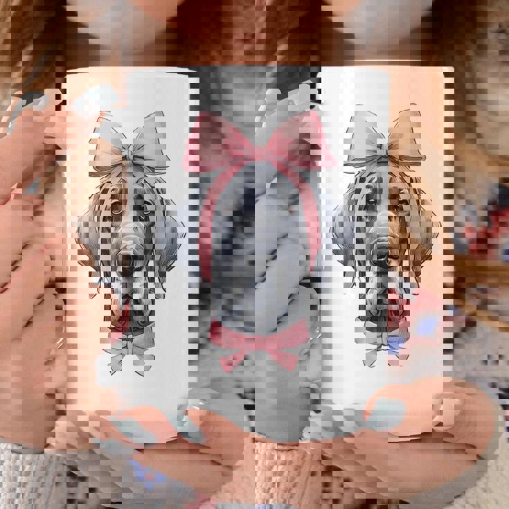 コケットボウ グレートデーン 犬 ママ ピンクリボン キュート 母の日 コーヒーマグ 面白い贈り物