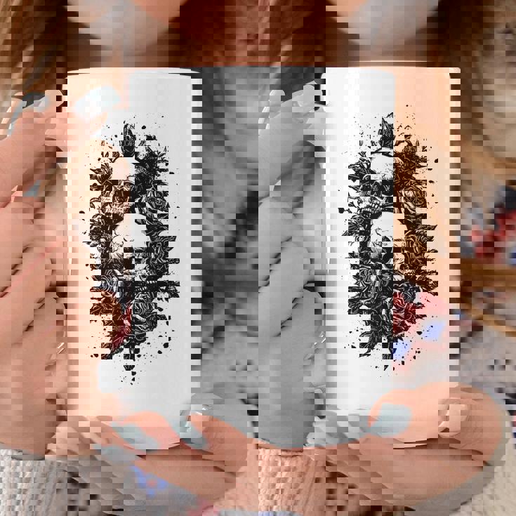 ゴシック フローラル アートワーク ゴス 美的 ローズ オルタナティブ フローラル コーヒーマグ 面白い贈り物