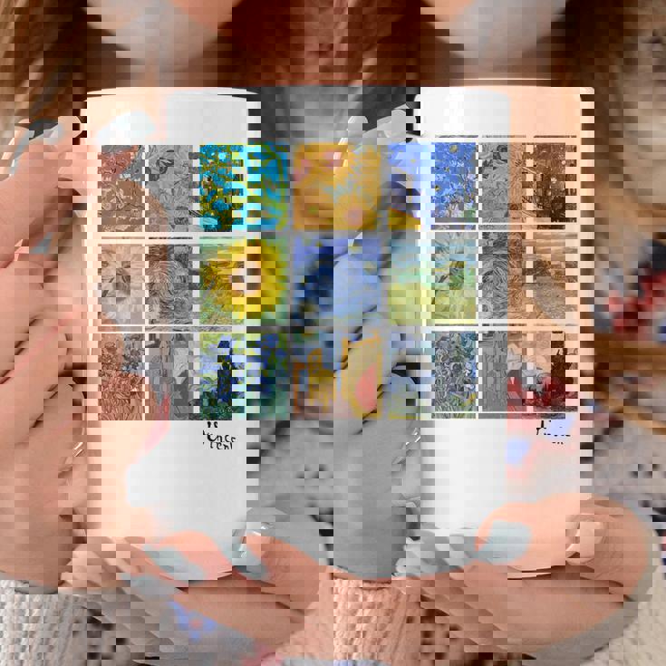 ゴッホの絵画、ひまわり、星月夜 コーヒーマグ 面白い贈り物