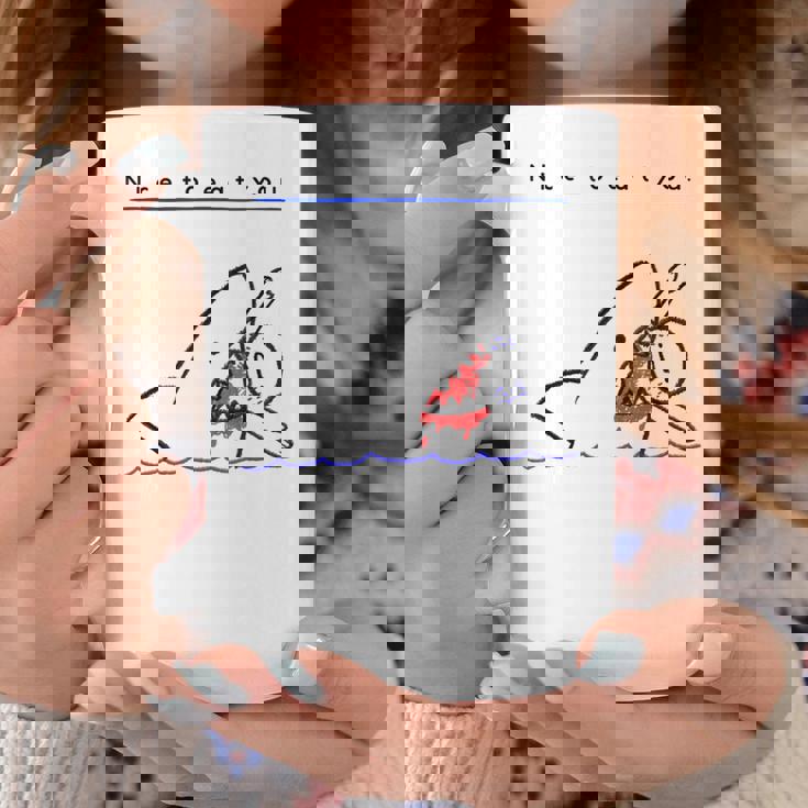 サメのことわざ ブラックユーモア Nice To Eat Yo コーヒーマグ 面白い贈り物