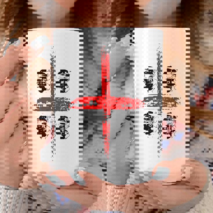 サルディニア国旗イタリア、四つのムーア国旗、グランジアート効果 コーヒーマグ 面白い贈り物