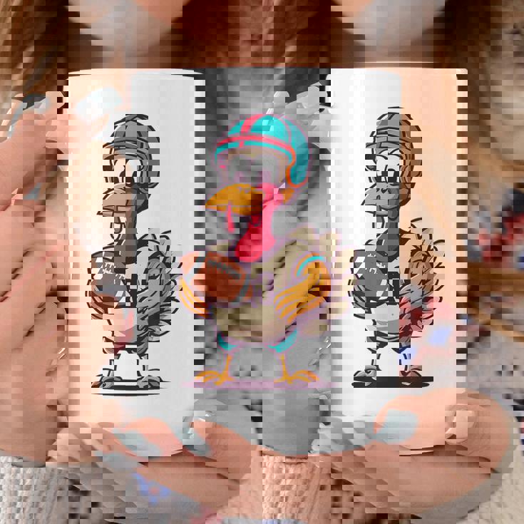 サンクスギビング かわいい七面鳥 アメリカンフットボール ボーイズ キッズ コーヒーマグ 面白い贈り物