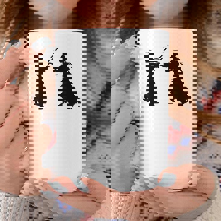 シルエット 剣道 合気道 日本 武道 剣闘士 扇子 コーヒーマグ 面白い贈り物