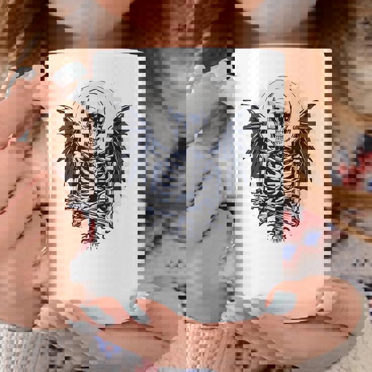 スケルトン ハロウィン コスチューム 怖い 不気味な翼 死 コーヒーマグ 面白い贈り物