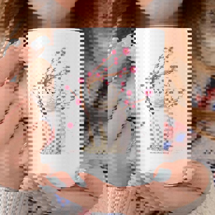 スコティッシュフォールド ネコ 桜の花 長袖tシャツ コーヒーマグ 面白い贈り物