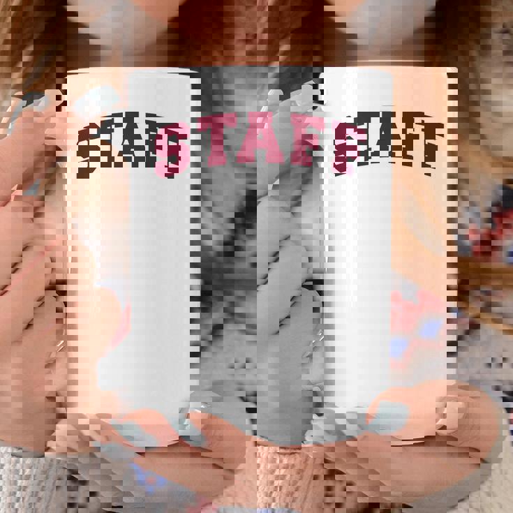 スタッフ スタッフ ギフト イベント 従業員代表チーム バックプリント レッド コーヒーマグ 面白い贈り物