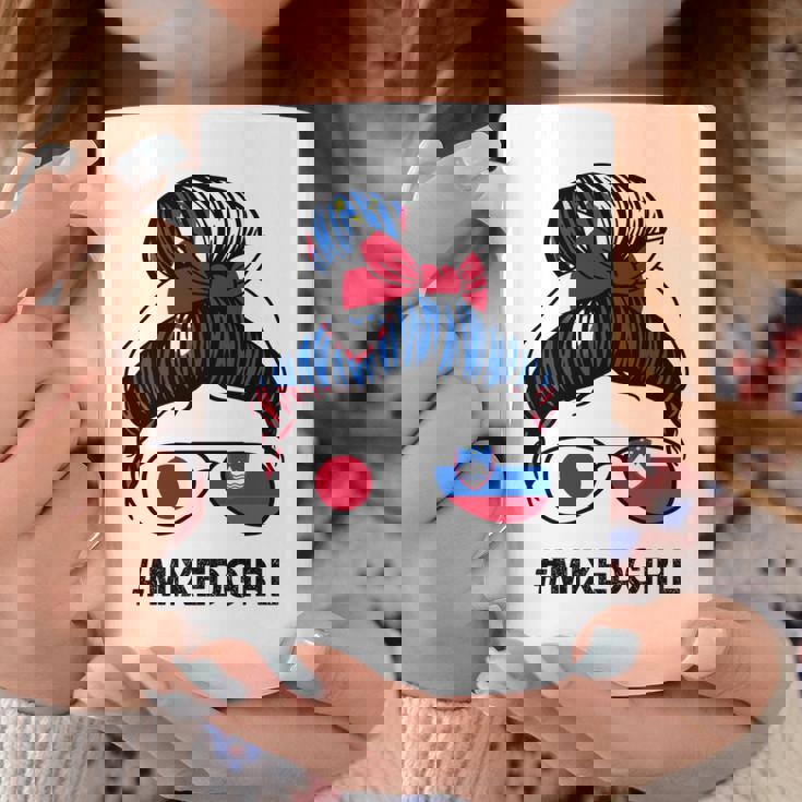 スロベニア 日本国旗 スロベニア 日本の散らかったお団子 長袖tシャツ コーヒーマグ 面白い贈り物