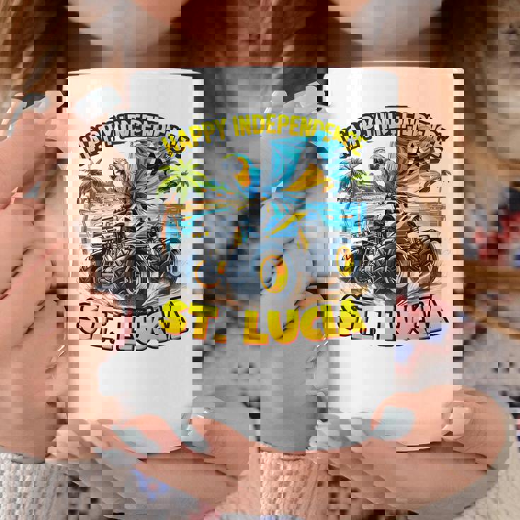 セントルシア 独立 モンスタートラックフラッグ キッズ ガールズ ティーン コーヒーマグ 面白い贈り物