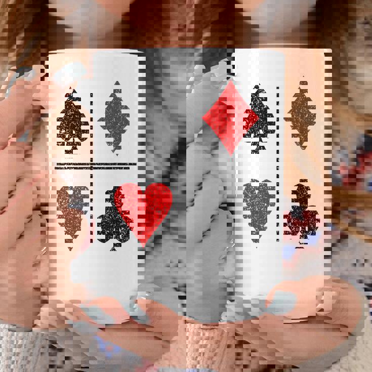 ダイヤモンド スペード ハーツ クラブ トランプスーツ ポーカー コーヒーマグ 面白い贈り物