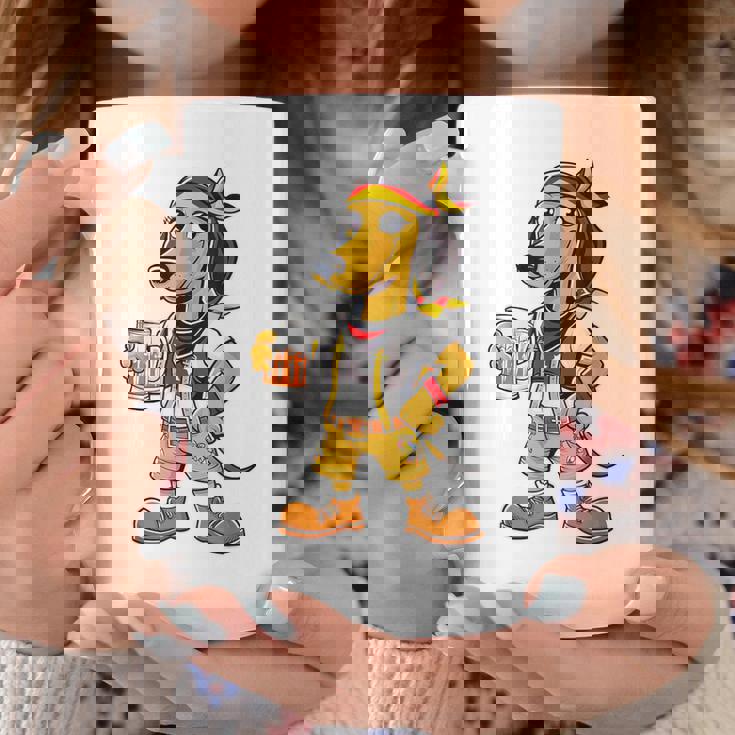 ダックスフント ドイツ服 オクトーバーフェスト レーダーホーゼン メンズ 乾杯 コーヒーマグ 面白い贈り物