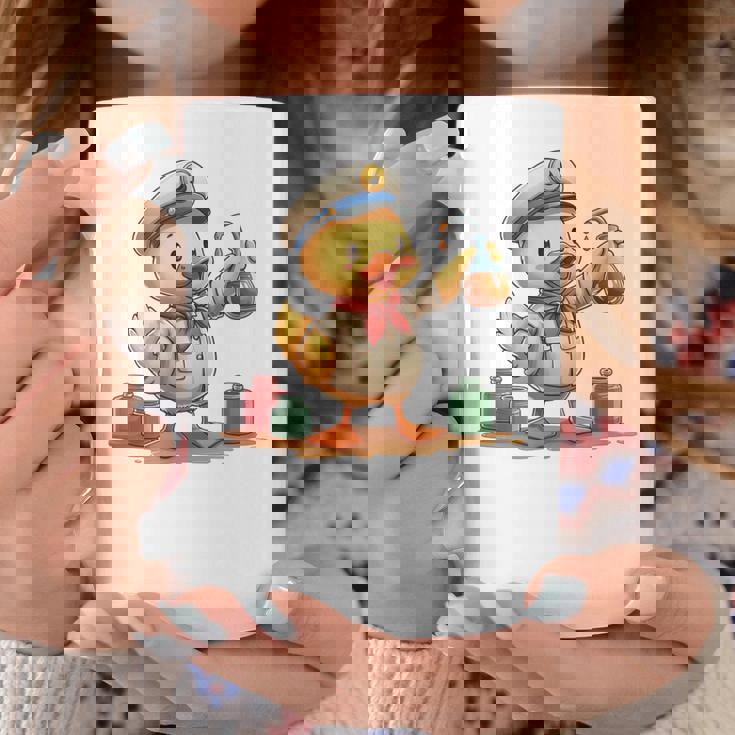 ダックビーイング・ア・オイラー、キュートなデザイン。 コーヒーマグ 面白い贈り物