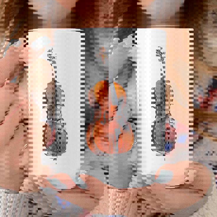 チェロ 楽器 モチーフ アート チェロ コーヒーマグ 面白い贈り物