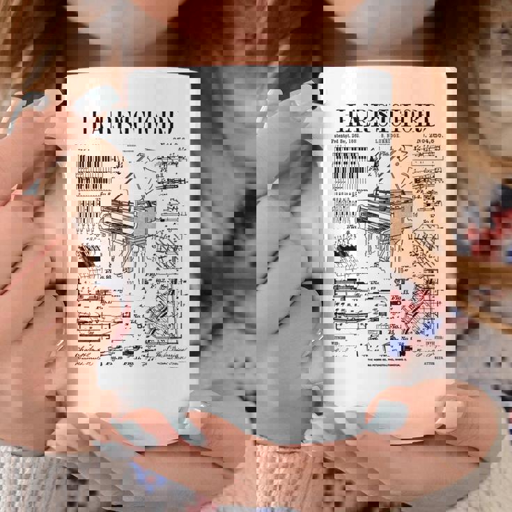 チェンバロ奏者 ヴィンテージ 特許 鍵盤 楽器 長袖tシャツ コーヒーマグ 面白い贈り物