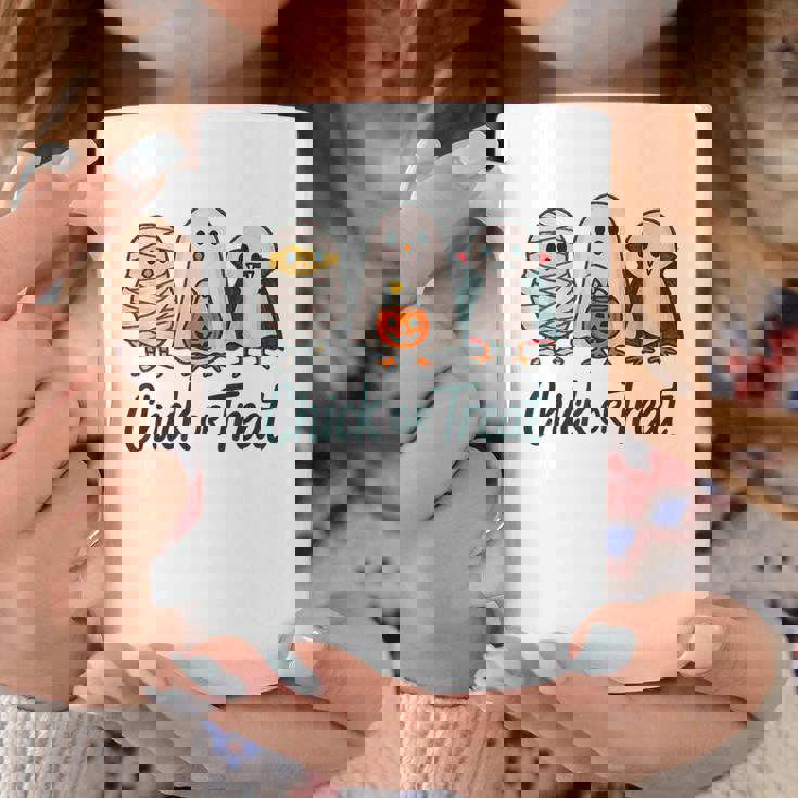 チックオアトリートハロウィンかわいいゴーストヴァンパイア コーヒーマグ 面白い贈り物