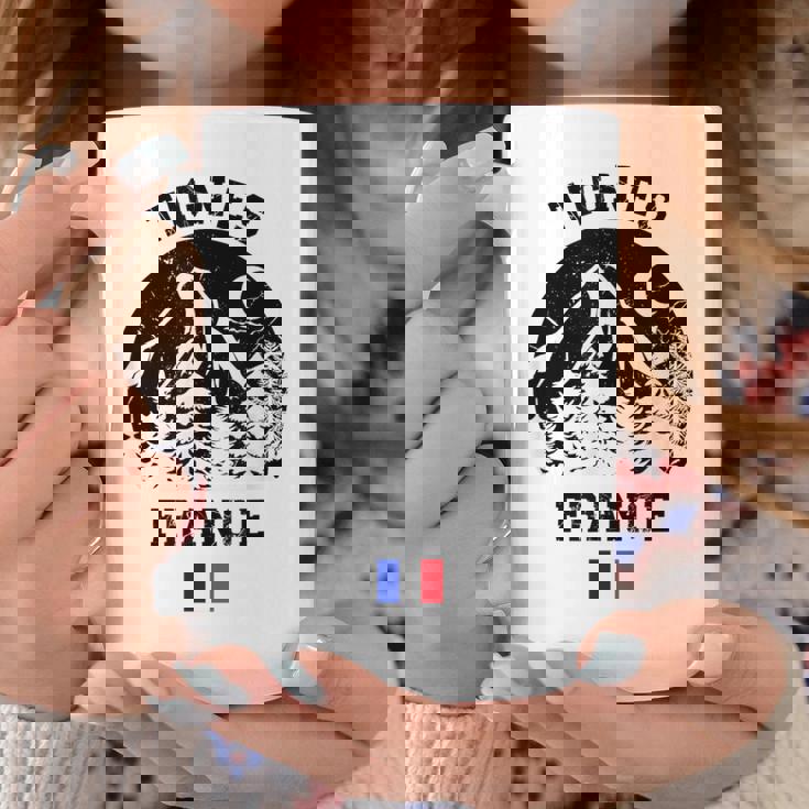 ティニュ フランス アルプス スキー場 アルペンスキー フランス国旗 コーヒーマグ 面白い贈り物