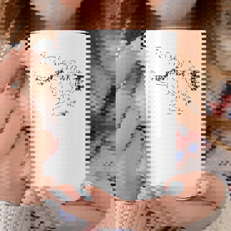 ティラノサウルス 黒線画 コーヒーマグ 面白い贈り物