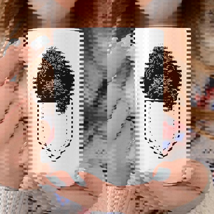 トイプードルのポケット コーヒーマグ 面白い贈り物