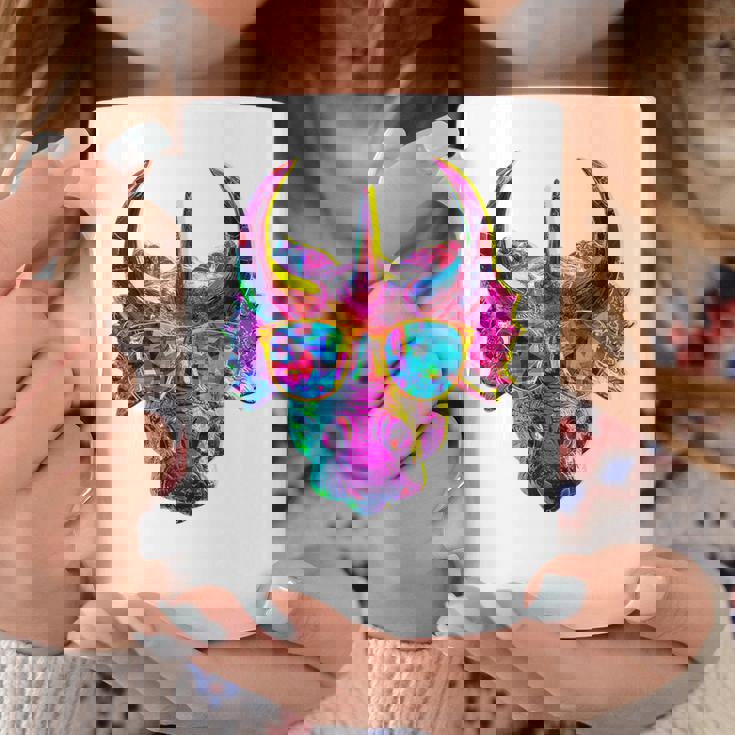 トリケラトプス 恐竜 グラフィック サングラス アートワーク トリケラトプス コーヒーマグ 面白い贈り物