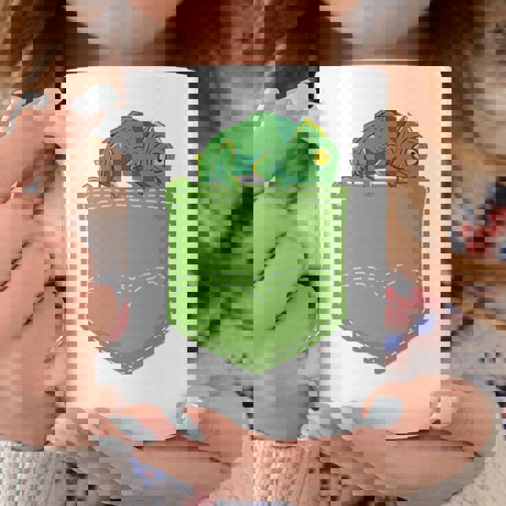 トロピカル アニマル トカゲ 爬虫類ラバー ポケット カメレオン コーヒーマグ 面白い贈り物