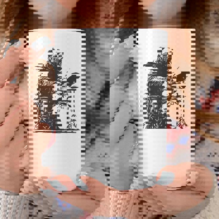 ドラマー ドラムキット クマの演奏 ドラムキット ミュージシャン コーヒーマグ 面白い贈り物