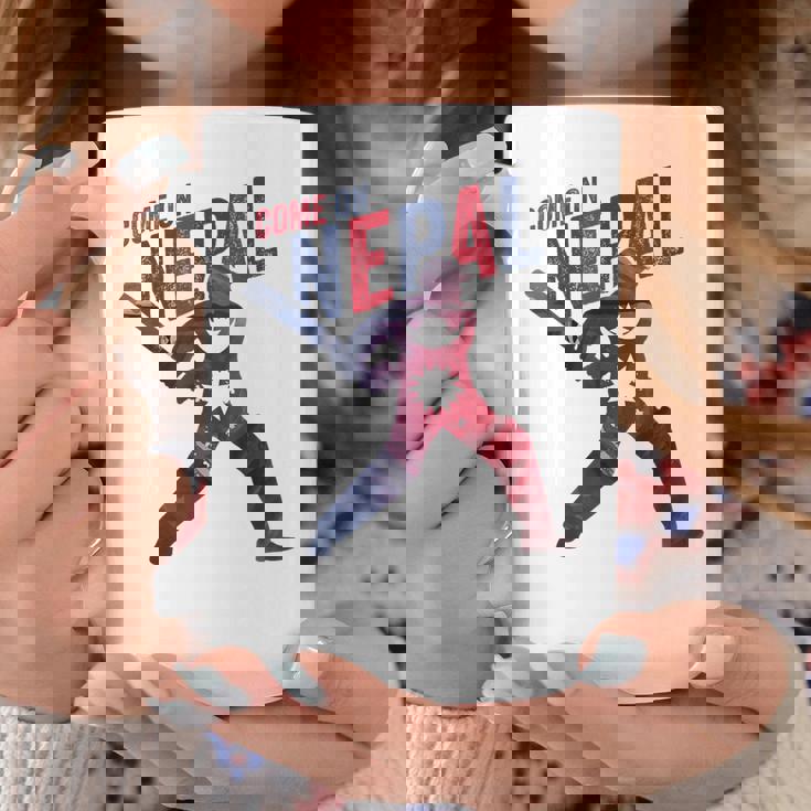 ネパールクリケットジャージ 2024 ネパール国旗サポーター クリケットファン コーヒーマグ 面白い贈り物