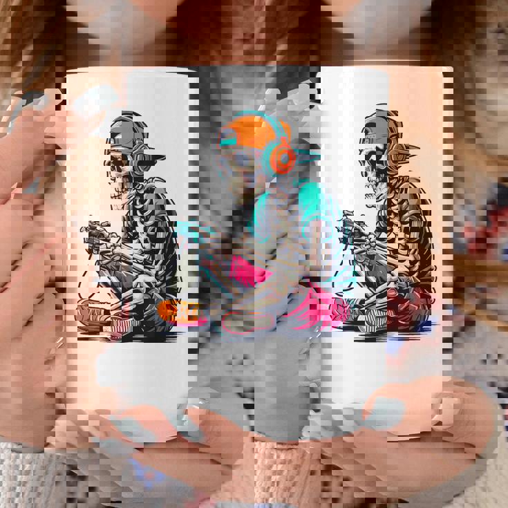 ハロウィン スケルトン ゲーマー おもしろい スケルトン コスチューム ビデオゲーム コーヒーマグ 面白い贈り物