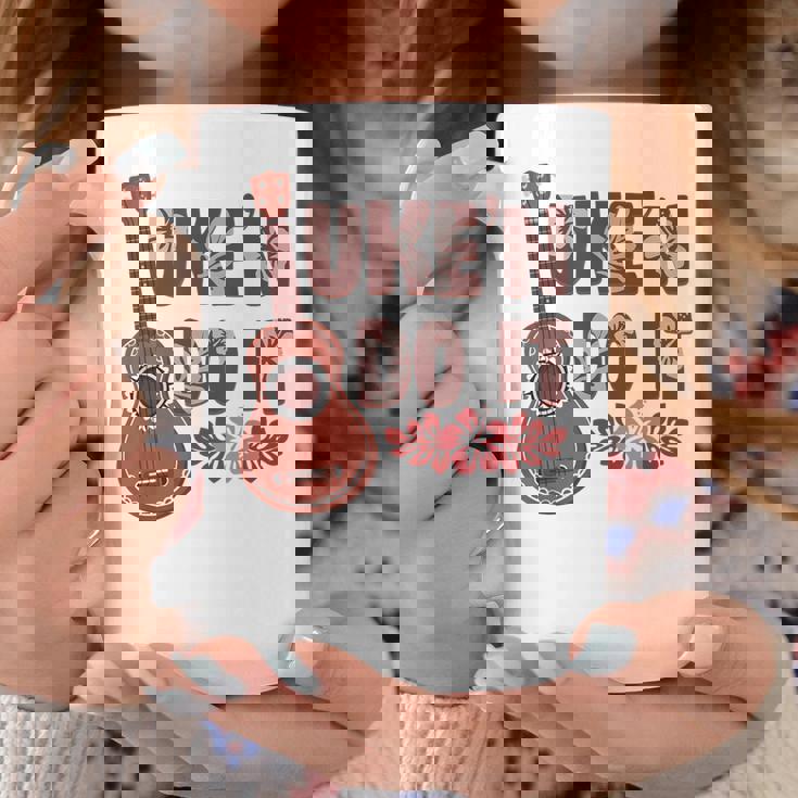 ハワイアンウクレレ ウケアンドドゥイットフラワー コーヒーマグ 面白い贈り物