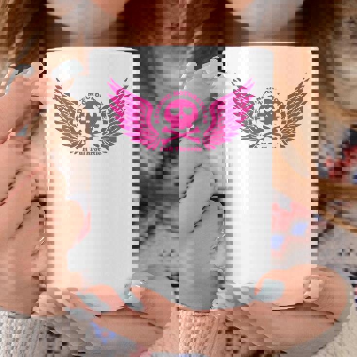 バイク おもしろ ドクロ 可愛い ハート オートバイ 羽ばたく翼 バックプリント 天使 コーヒーマグ 面白い贈り物