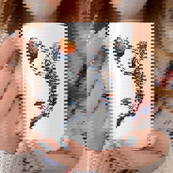 バスケットボール スケルトン ハロウィン 男性 男の子 バスケットボール ハロウィン コーヒーマグ 面白い贈り物