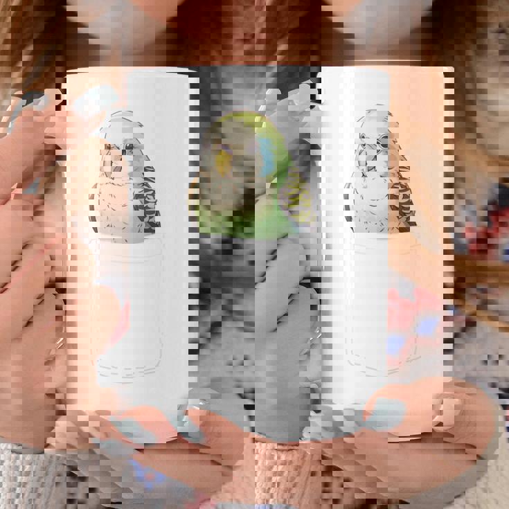 バッグの中のかわいいセキセイインコ、面白いセキセイインコ 長袖tシャツ コーヒーマグ 面白い贈り物