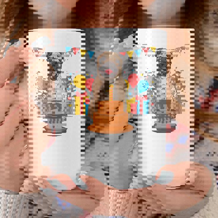 パグ 1歳 誕生日 お祝い ケーキ ペット 動物 犬 オーナー パグ コーヒーマグ 面白い贈り物