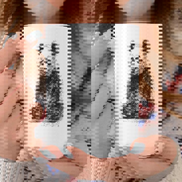 パンダ アニマルプリント グラフィック デッサン アート 絵画 パンダ コーヒーマグ 面白い贈り物