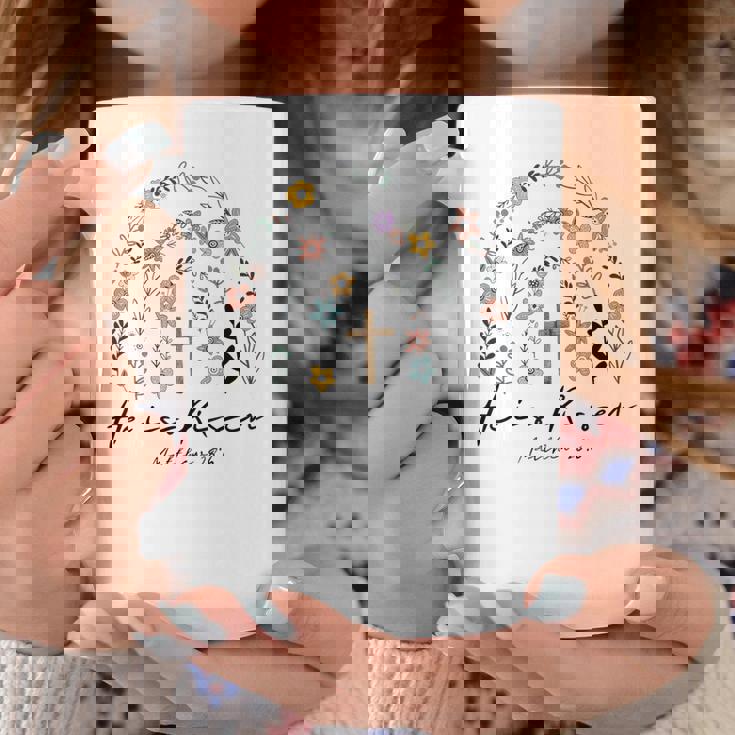 ヒ・イズ・ライゼン・フラワーズ・レインボー・ジーザス コーヒーマグ 面白い贈り物