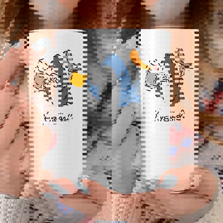 ビールとエビフライとサメ色付き コーヒーマグ 面白い贈り物