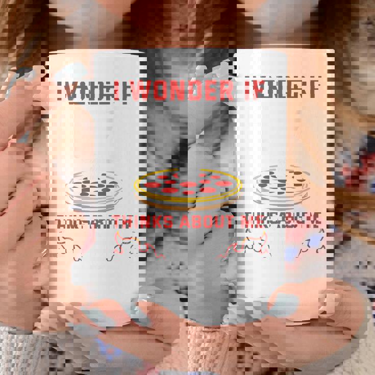 バックプリント ピザも私のことを考えているのかな コーヒーマグ 面白い贈り物